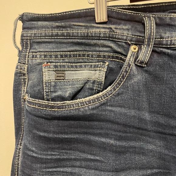 Blue Straight Leg Jeans with Fading Effect - Picture 3 of 10